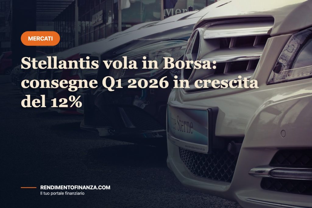 Stellantis vola in Borsa: consegne Q1 2026 in crescita del 12%