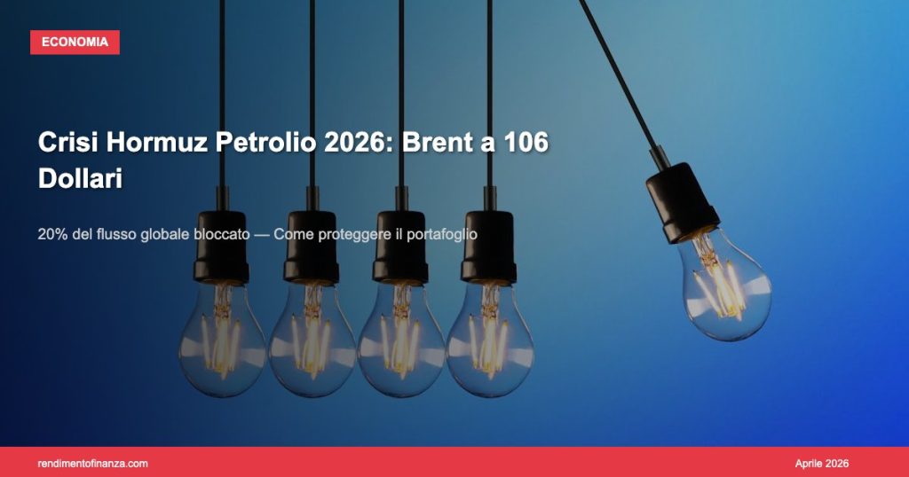 Crisi Hormuz petrolio 2026 impatto investimenti