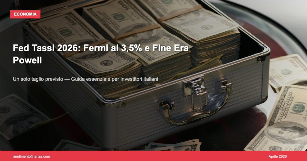 Fed tassi 2026 fine mandato Powell investimenti