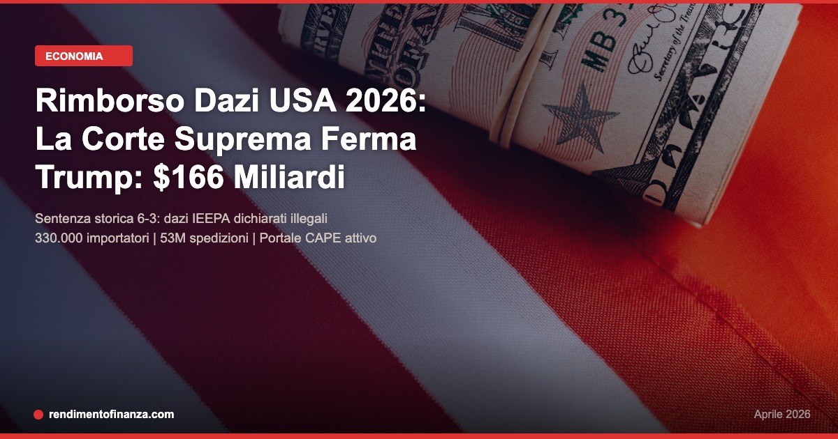 rimborso dazi usa 2026 sentenza corte suprema