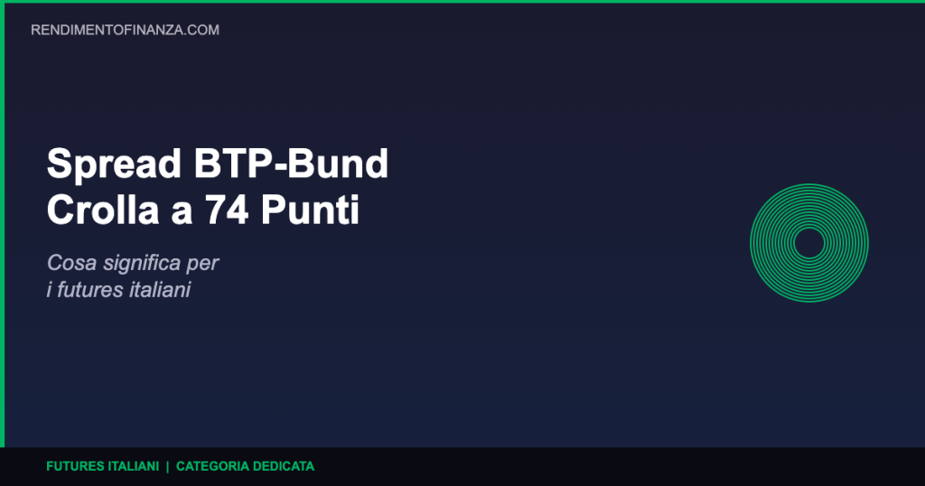 Spread BTP-Bund crolla a 74 punti analisi futures italiani