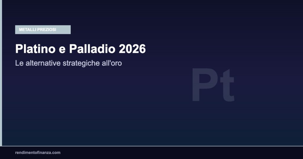Platino e palladio 2026 alternative strategiche oro investimento metalli preziosi