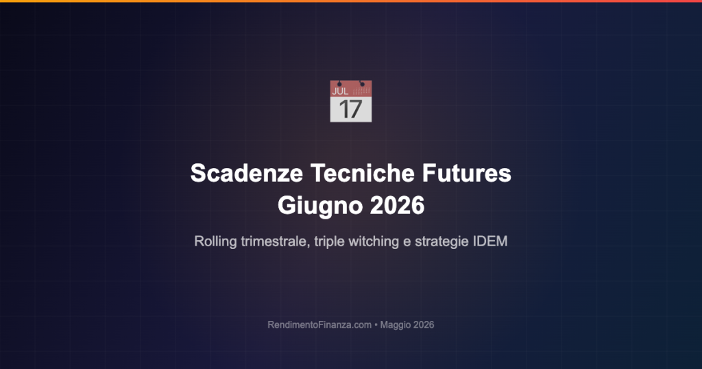 Scadenze tecniche futures giugno 2026 rolling trimestrale FTSE MIB IDEM