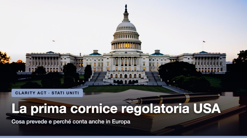 CLARITY Act: la prima cornice regolatoria USA per le crypto