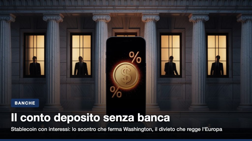 Una stablecoin che paga interessi è un conto remunerato senza banca: ecco perché il settore bancario USA vuole vietarla,
