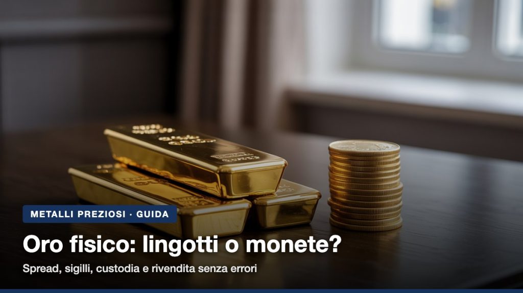 Oro fisico da investimento: lingotti sigillati e monete, guida pratica