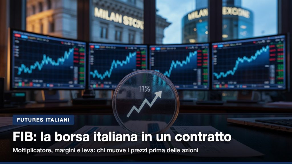 Moltiplicatore, margini, rollover e leva: come funziona il FIB, il future sull'indice FTSE MIB, chi lo usa per copertura