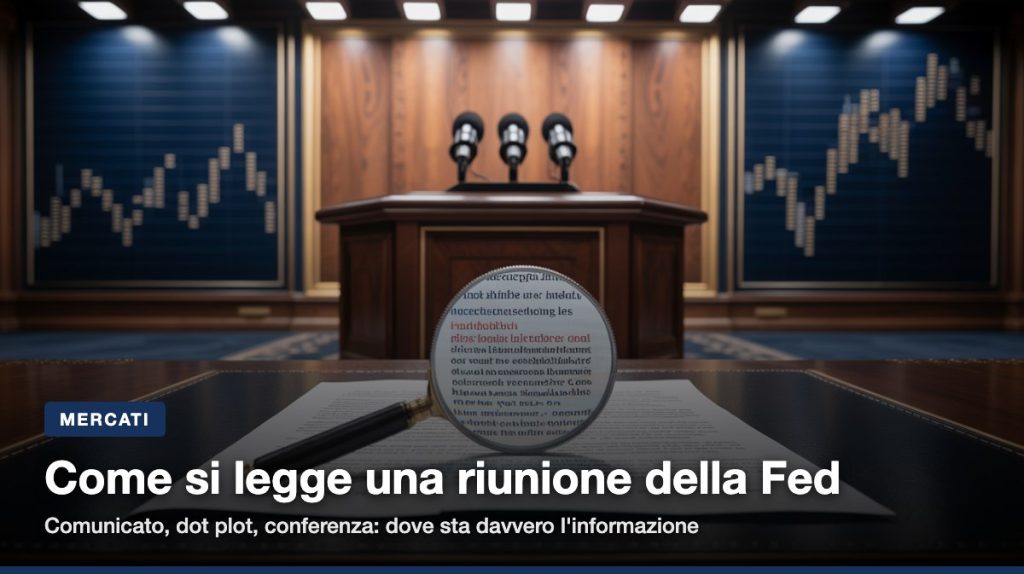Il grosso dell'informazione non è nella decisione sui tassi: sta nelle parole che cambiano nel comunicato, nel dot plot