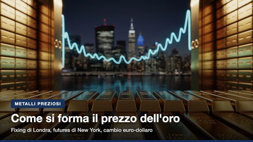 Dal mercato OTC di Londra al fixing LBMA, dai futures COMEX al cambio euro-dollaro: la filiera che produce il prezzo del