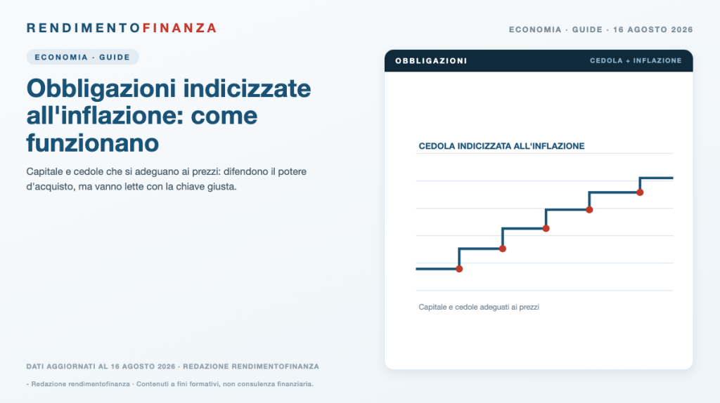 Copertina RendimentoFinanza — Obbligazioni indicizzate all'inflazione: come funzionano
