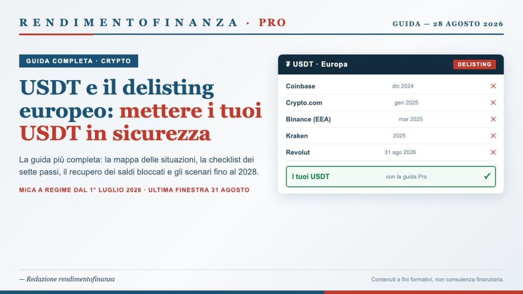 USDT e il delisting europeo: la guida Pro per mettere i tuoi USDT in sicurezza