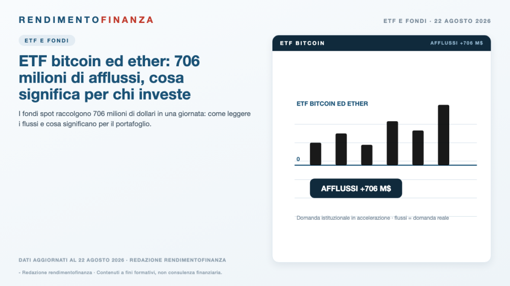 etf bitcoin 706 milioni afflussi